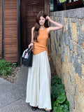 Summer Dress With A Complete Set Of Fashion Net Red Fried Street Small Man Salt System Wearing A Vest Top Broad Leg Pants Two Sets