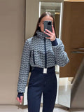 Winter New Personality Fashion Travel Holiday Ski Collar Collar Zip-Down Trousers Women