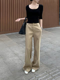 Yazho Old Qianla Aesthetic Minimalist Retro Multi-Season Wear Trousers Loose Straight Trousers Southeast Asia