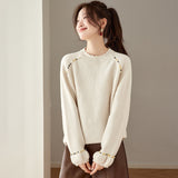 Red Sweater Women's Jacket Short Nail Beaded Bottom Shirt Loose Lazy Commuting Coat With 2025 Autumn And Winter Clothing