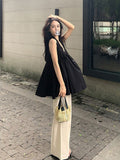 Black Sleeveless Sling Vest Shirt Women's Summer 2026 New French Unique Beautiful Shirt Thin Loose Top