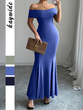 Dili Elegant Temperament Ass Shoulder Dress Women's Dress 2025 Spring And Summer