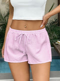 Dili Casual Holiday Striped Belt Shorts Women's Shorts Women's Shorts Autumn 2025