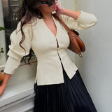Dili Fashion Simple Wool Long-Sleeved Shirt Sweater Women's 2025 Autumn And Winter