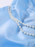2025 Women's Pure Sexted With Pearl Folds To Repair The Fishtail Dress