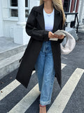 Dili Vacation Solid Color Long-Sleeved Coat Women's Clothing 2025 Autumn And Winter