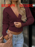 Dili Leisure Commute Button Solid Color Bottom Sweater Knitted Women's Clothing 2025 Autumn And Winter