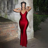 2025 Spring/Summer Women's New Ins Fashion Sexy Hottie Suspension Backs Slim Dress