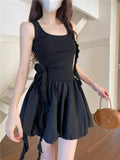 Small Scented Flowers Hanging Dress Women's Summer French Waist Buds Ponmp Short Skirt Beautiful Breasts