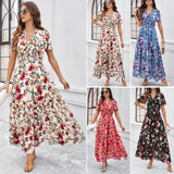 Dili Women's Clothing 2025 Spring And Summer Temperament Casual Printing Waist Dress