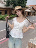 Pure-Want-Style Bow Tie With Short-Sleeved T-Shirt Women's Summer New French Age Reduction Waist Repair Short Top