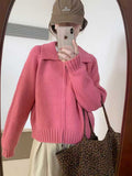 Exquisite And Loose Double Zipper Jumper 2025 Autumn New Korean Version Of The Long-Sleeved Knitted Inside The Top Woman