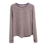 Striped Bottomed Shirt Women's Long-Sleeved Autumn And Winter 2026 New Korean Version Of The Air Loose T-Shirt Top