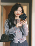 Korean Wearing Round-Neck Knitted Cardigan Women Early Autumn 2025 New Loose Thin Sweater Top Coat