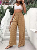 2025 New Casual Micro-Ball Loose To Take High Waists Of Leisure Pants Wide Leg Trousers Trousers Trousers Women
