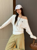 Spice Girls Sexy Shoulder Rivet Shirt Long-Sleeved T-Shirt Girl 2026 Autumn Design Sensational Diamond Inside Dress