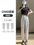 Fast-Drying Ice Silk Sweatpants Women's Summer Thin 2025 New Explosion Of High-End Casual Pants Mesh Cold Pants