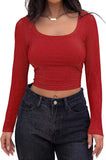 2025 New Explosion Thread Pit Strip Repair Short Long-Sleeved Square T-Shirt Girl