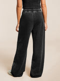 Hot Temperament Commuting Women's Retro Casual Broad Leg Trousers Mop Loose High-Waisted Trousers Wash Trousers