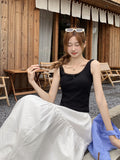 Korean U-Neck Lace Vest Female Bow Sling Summer New Sleeveless Beautiful Temperament Dress