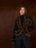Autumn And Winter Fashionable Temperament Elegant Hair Collar To Receive Lumbar Fur Coat 2025 Women's New