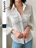 Dili Simple Holiday Button Long-Sleeved Top Shirt Women's 2025 Autumn And Winter