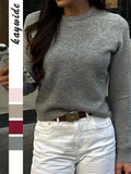 Dili Casual Wind Knitted Long-Sleeved Bottom Sweater Women's Clothing 2025 Autumn And Winter