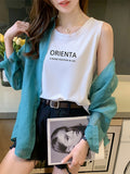 White Cotton Sleeveless Sleeveless Vest Women 2025 Summer New Inside And Outside Wearing T-Shirt Pure Sweet Cool Top Ins Tide
