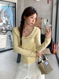 Doll Collar Sweet Pure Color Long-Sleeved T-Shirt Girl Autumn New Pure Desire To Repair The Temperament Of Thin Shoulder Clothes