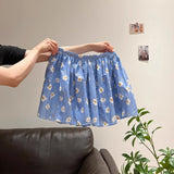 French Retro Black Floral Short Skirt 2026 Summer New High-Waist A-Word Tight Cake Skirt Small Half Skirt