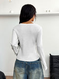 Dili Y2K Hottie Style Long-Sleeved Vest T-Shirt Women's Dress 2025 Spring And Summer
