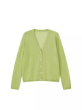 Summer Dopamine Green Ice Knitted Cardigan Women Summer Thin Loose Air Conditioning Long Sleeve Top