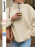 Dili Casual Wool Woven Solid Color Long-Sleeved Sweater Women's Clothing 2025 Autumn And Winter
