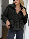 Dili Elegant Simple Fur Long-Sleeved Coat Women's 2025 Autumn And Winter