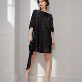Cross-Explosive Fashion Beads Festival Banquet Squin Dress Dress Dress Dress