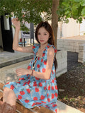 Sanya Vacation Wood Ear Crumbs Hanging Dress Women Loose Thin Age Boar Doll Skirt Beach Skirt