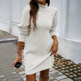 Dili Women's Clothing 2025 Autumn And Winter Temperament Elegant Windy Bag Ass Sweater Dress