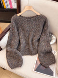 Special Counter Withdraws The Big-Name Shearing Women's Color Sweater Women's Autumn And Winter New Loose Soft Glutinous Temperament Top