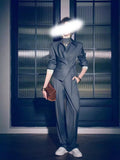 Multi-Season Can Take A Variety Of Urban Creative Tied Old Money Style Wearing Shirt Inside The Feeling Of Wide Leg Pants Woman