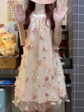 French Romantic Sleeveless Hanging Neck Dress Girl Summer Sweet Girl Little Seaside Holiday Atmosphere Skirt