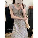 Small-Trospective Chiffon Chiffon Dress Women's 2025 Summer French Temperament Small Flying Sleeve A-Word Dress