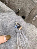 French Small Scented Sweater Coat Woman 2025 New Autumn And Winter Heavy Queued Lyre Tuded Feathers Knitted Open Shirt