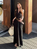 Pure Temperament Hanging Neck V-Neck Dress Women's Summer 2026 New Waist-Skinny Fashion High-End Vest Dress