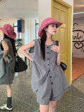 Extremely Simple Wind Round-Neck Sleeveless Vest Vest Casual Shorts Set 2026 Summer New Fashion Two-Piece Set Of Women's Tide