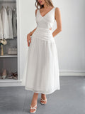 Dili Temperament Elegant Windy Deep V-Low Dress Dress Women's Dress 2025 Spring And Summer