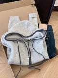 Korean Double Zippered Apricot Knitted Cardigan Sweater Jacket Women's Autumn And Winter 2025 New Lazy Loose Top