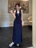 French Temperament Hanging Neck Crumb Dress Dress Women Summer Seaside Beautiful Lace To Receive Waist A Skirt Dress