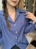 New Niche Design Embroidered Collar Collar Long-Sleeved Top Women's Spring And Autumn Loose Casual Bag Shirt