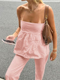 Dili Casual Vacation T-Mblade Blouse Straight Trousers Set Women's 2025 Autumn And Winter