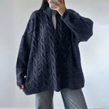 Dili Leisure Vacation Wool Woven Solid Color Long-Sleeved Sweater Women's Clothing 2025 Autumn And Winter
